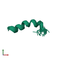 PDB entry 2lqy coloured by chain, ensemble of 20 models, front view.