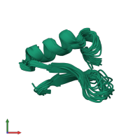 PDB entry 2lr5 coloured by chain, ensemble of 20 models, front view.