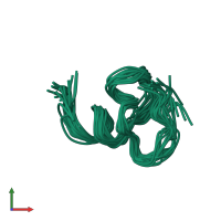 PDB entry 2lr7 coloured by chain, ensemble of 20 models, front view.