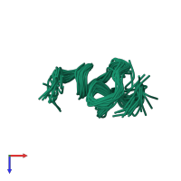 PDB entry 2lr7 coloured by chain, ensemble of 20 models, top view.