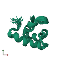 PDB entry 2lrd coloured by chain, ensemble of 20 models, front view.