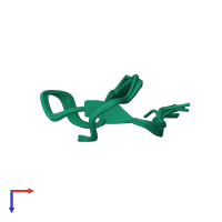PDB entry 2ls1 coloured by chain, ensemble of 20 models, top view.