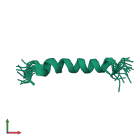 PDB entry 2ls2 coloured by chain, ensemble of 20 models, front view.