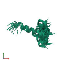 PDB entry 2ls4 coloured by chain, ensemble of 20 models, front view.