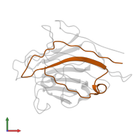 Lectin alpha chain in PDB entry 2ltn, assembly 2, front view.