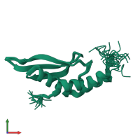 PDB entry 2luq coloured by chain, ensemble of 20 models, front view.