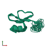 PDB entry 2lwl coloured by chain, ensemble of 20 models, front view.