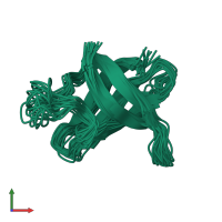 PDB entry 2lxj coloured by chain, ensemble of 20 models, front view.