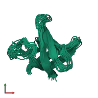 PDB entry 2lxk coloured by chain, ensemble of 20 models, front view.