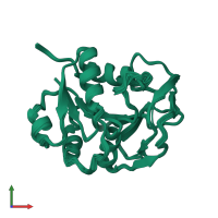 PDB entry 2lxn coloured by chain, ensemble of 20 models, front view.