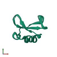 PDB entry 2ly5 coloured by chain, ensemble of 15 models, front view.