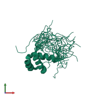 PDB entry 2m0c coloured by chain, ensemble of 20 models, front view.