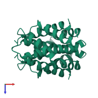 Minor ampullate fibroin 1 in PDB entry 2m0m, assembly 1, top view.