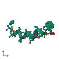 PDB entry 2m1f coloured by chain, ensemble of 20 models, front view.