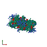 PDB entry 2m2x coloured by chain, ensemble of 20 models, front view.