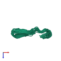 PDB entry 2m2y coloured by chain, ensemble of 20 models, top view.