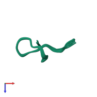 PDB entry 2m37 coloured by chain, ensemble of 20 models, top view.