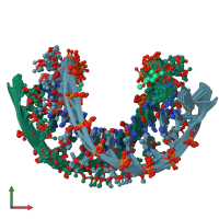 PDB entry 2m39 coloured by chain, ensemble of 9 models, front view.