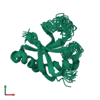 PDB entry 2m4n coloured by chain, ensemble of 20 models, front view.