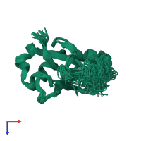 PDB entry 2m4n coloured by chain, ensemble of 20 models, top view.