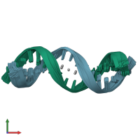 PDB entry 2m54 coloured by chain, ensemble of 20 models, front view.
