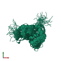 PDB entry 2m5h coloured by chain, ensemble of 20 models, front view.