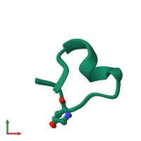 PDB entry 2m61 coloured by chain, ensemble of 30 models, front view.