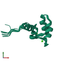 PDB entry 2m7n coloured by chain, ensemble of 10 models, front view.