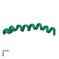 PDB entry 2m8o coloured by chain, ensemble of 20 models, top view.