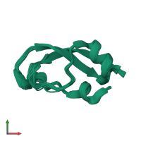 PDB entry 2m99 coloured by chain, ensemble of 20 models, front view.