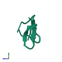 PDB entry 2m9l coloured by chain, ensemble of 20 models, side view.