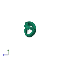 PDB entry 2maa coloured by chain, ensemble of 20 models, side view.