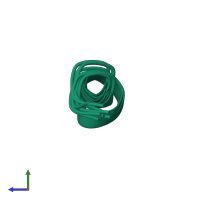 PDB entry 2md2 coloured by chain, ensemble of 10 models, side view.