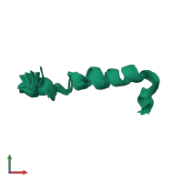 PDB entry 2mg3 coloured by chain, ensemble of 20 models, front view.
