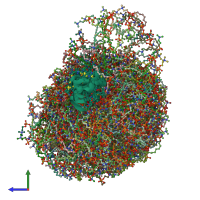 PDB entry 2mh5 coloured by chain, ensemble of 20 models, side view.