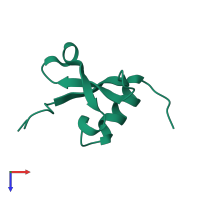 Chromodomain Y-like protein 2 in PDB entry 2mj8, assembly 1, top view.
