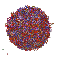 PDB entry 2mjq coloured by chain, ensemble of 20 models, front view.