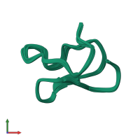 PDB entry 2ml7 coloured by chain, ensemble of 10 models, front view.