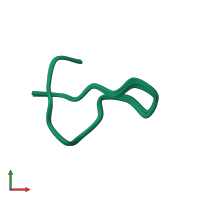 PDB entry 2mlj coloured by chain, ensemble of 15 models, front view.