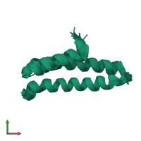 PDB entry 2mpk coloured by chain, ensemble of 20 models, front view.