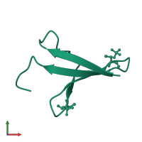 Eukaryotic translation initiation factor 4E-binding protein 2 in PDB entry 2mx4, assembly 1, front view.
