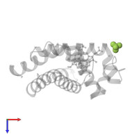 SULFATE ION in PDB entry 2mye, assembly 1, top view.