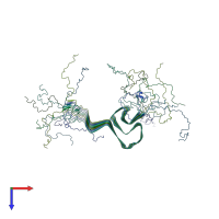 PDB entry 2n0a coloured by chain, top view.