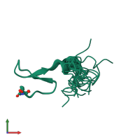 PDB entry 2n24 coloured by chain, ensemble of 20 models, front view.