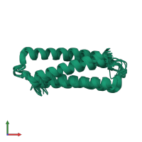 PDB entry 2n2n coloured by chain, ensemble of 20 models, front view.