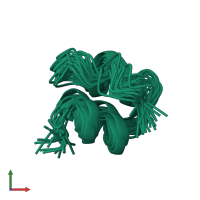 PDB entry 2n2s coloured by chain, ensemble of 20 models, front view.