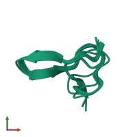 PDB entry 2n31 coloured by chain, ensemble of 20 models, front view.