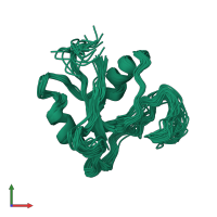 PDB entry 2n40 coloured by chain, ensemble of 20 models, front view.