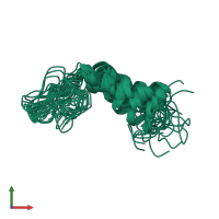 PDB entry 2n4k coloured by chain, ensemble of 20 models, front view.