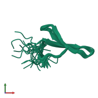 PDB entry 2n4w coloured by chain, ensemble of 20 models, front view.